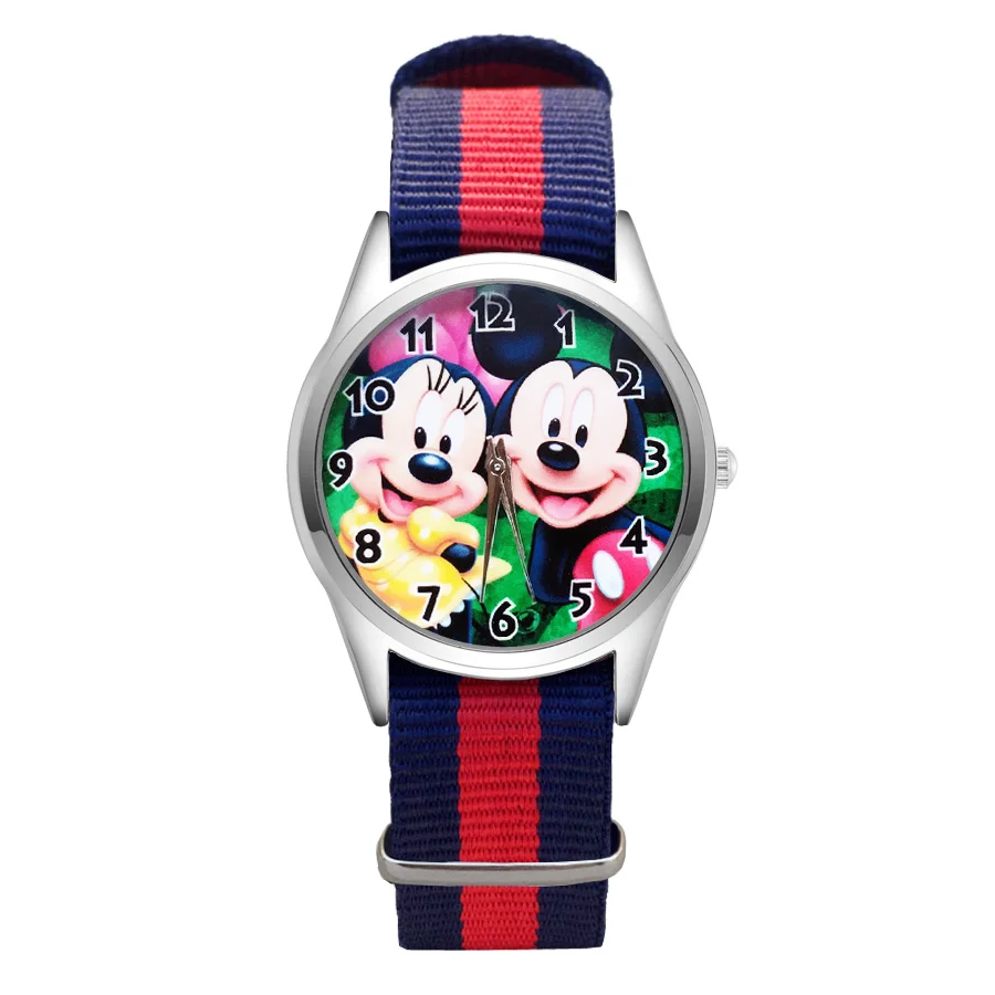 

Children's Cute Cartoon Style Women Student Boy Girl Nylon Strap Quartz Wrist Watches JC81