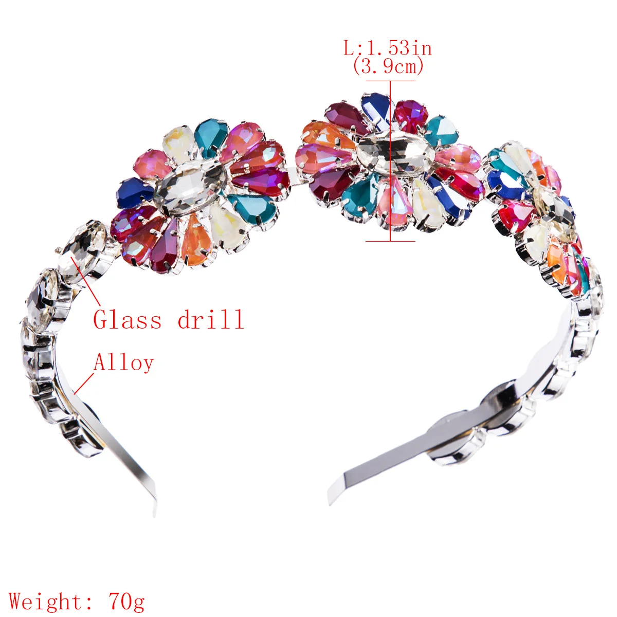 Ободки в стиле барокко с кристаллами и драгоценными камнями для женщин