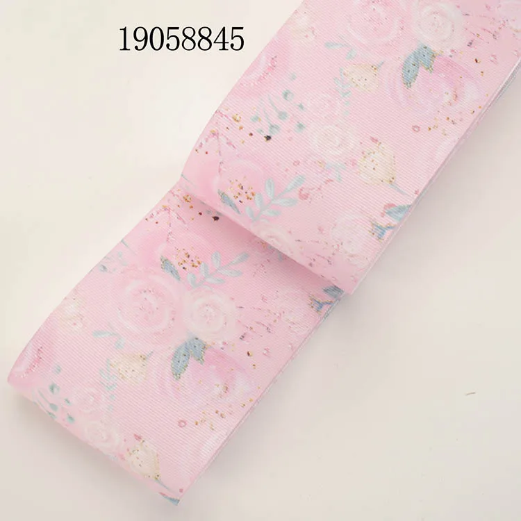 Новинка 5 ярдов корсажная/атласная лента Милая Термотрансферная печатная 25 мм/38