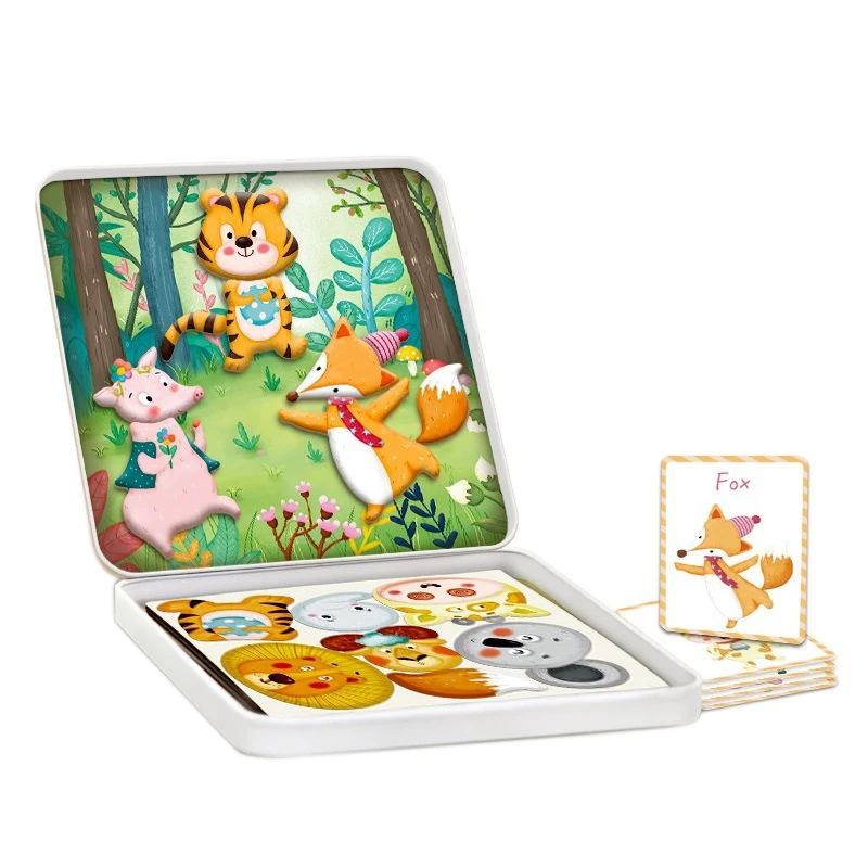 

Праздничное издание, магнитная 3D Трехмерная головоломка, коробочка для когнитивных игр, обучающая детская игрушка