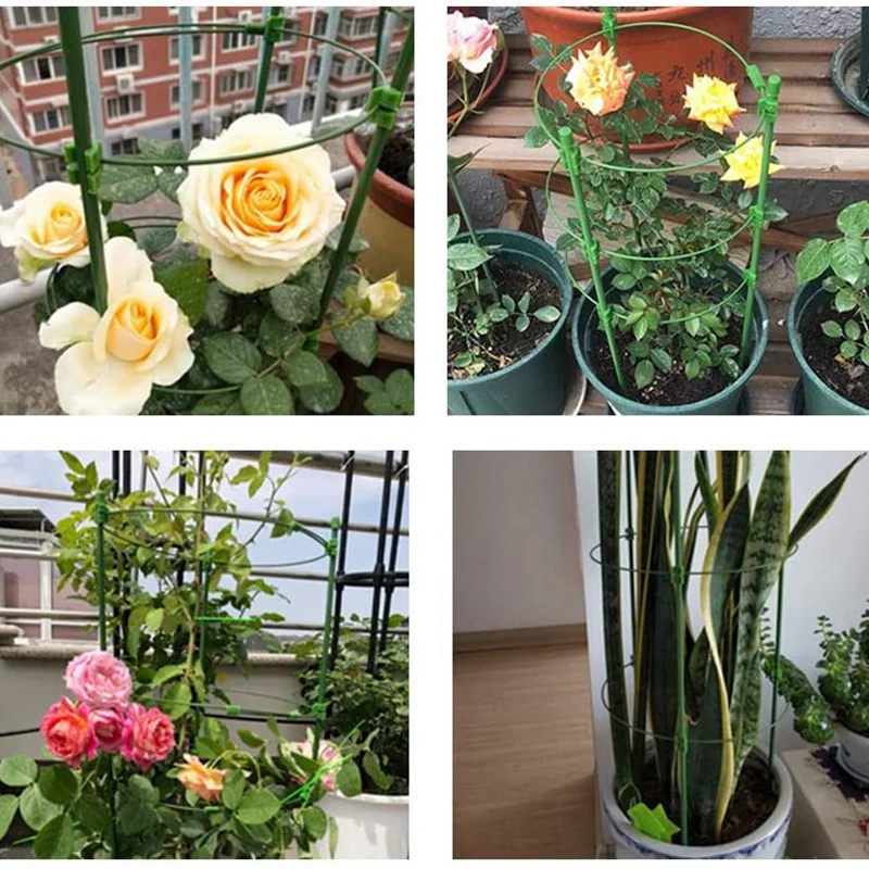 

18inch Climbing Plant Support Cage Tomato Cage with 3 Adjustable Rings,for Home Garden Climbing Tools (10PCS)