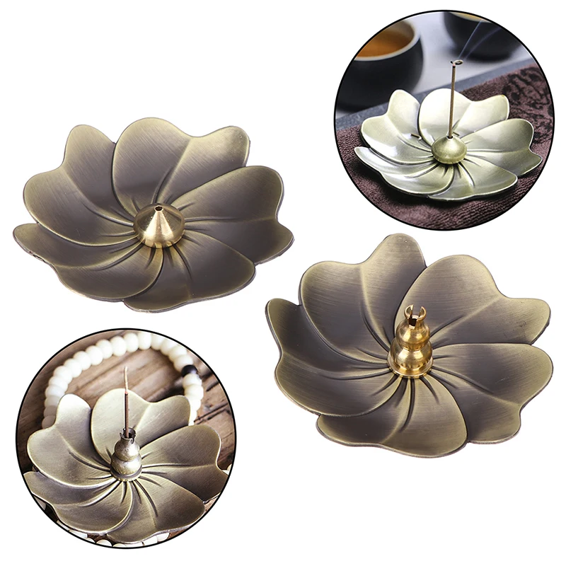 

1 шт. металлический лотоса обратного Ладан сплава горелки аромат топочный лист стенд парфюм цветок Форма дома Ладан держатель оптовая прода...