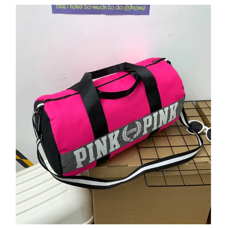 Pink nylon Waterproof Men Travel Bags Business Large Capacity Weekend Duffle Travel Bag Hand Luggage Big Travel Bag