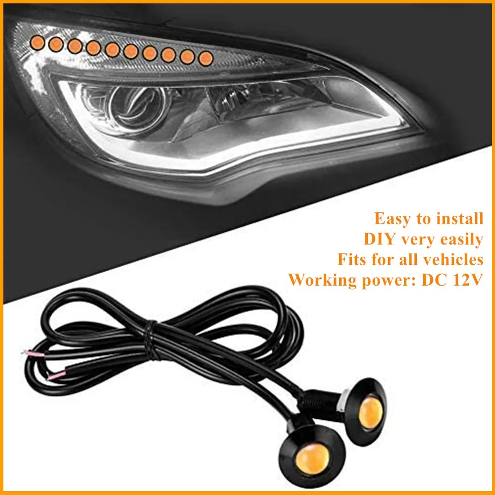 Автомобильный ультра тонкий 18/Гавайская гитара 23 мм светодиодный ДХО “орлиный