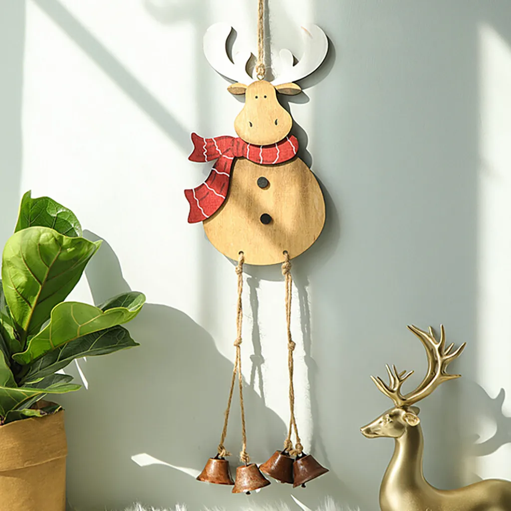 Рождественский венок украшение подвеска деревянный ангел старый снеговик для