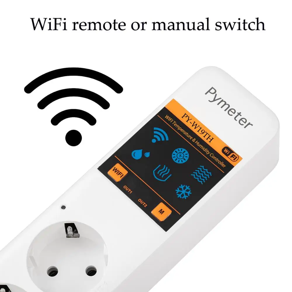Wi Fi термостат контроллер температуры регулятор влажности выход двойное реле