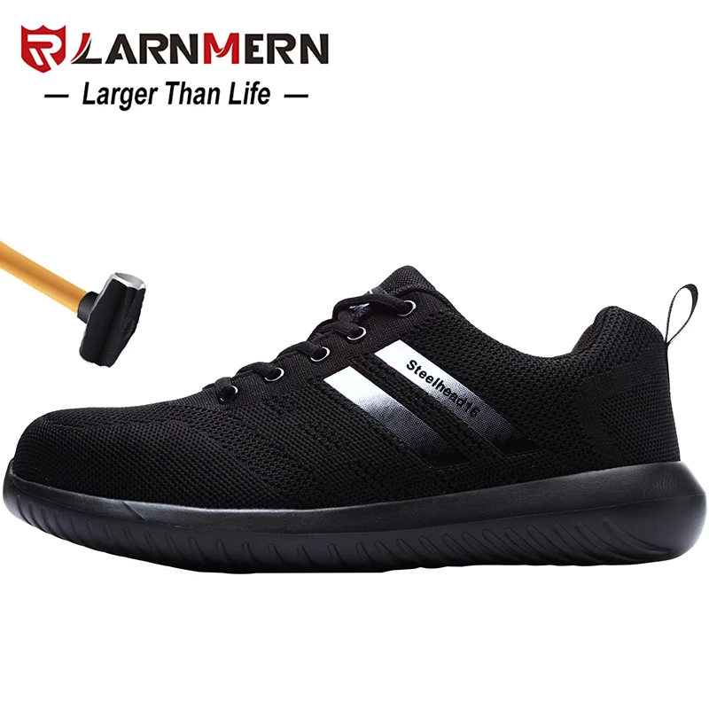 LARNMERN/Мужская Рабочая защитная обувь со стальным носком дышащая легкая с защитой