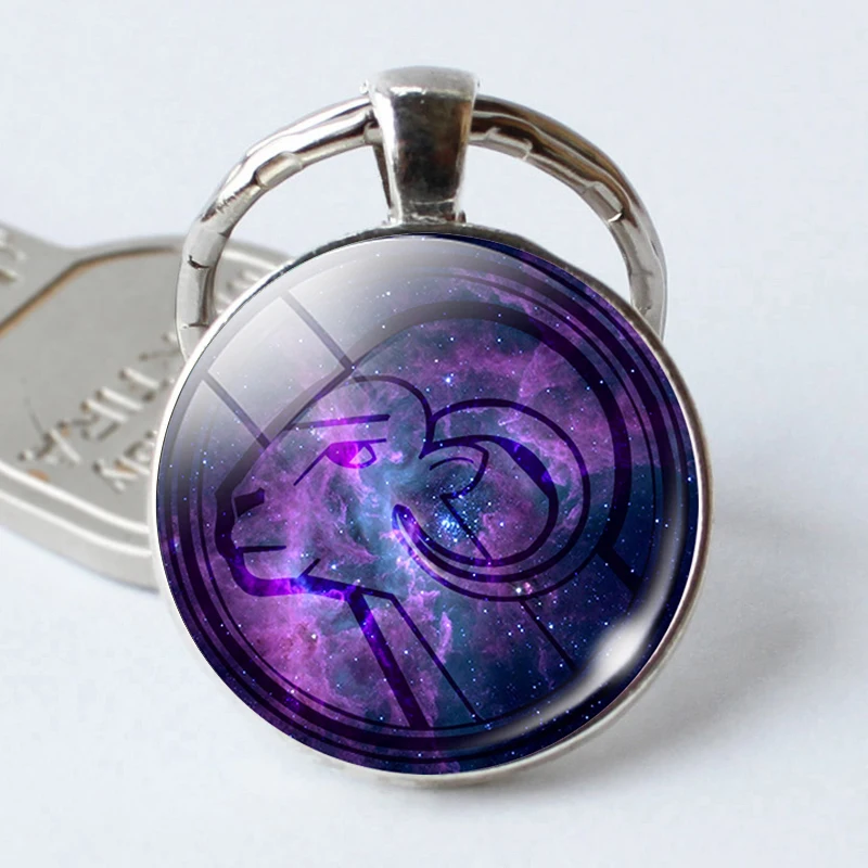 12 знаков зодиака созвездия Лев рыба знаки Девы Круглый стеклянный купол брелок