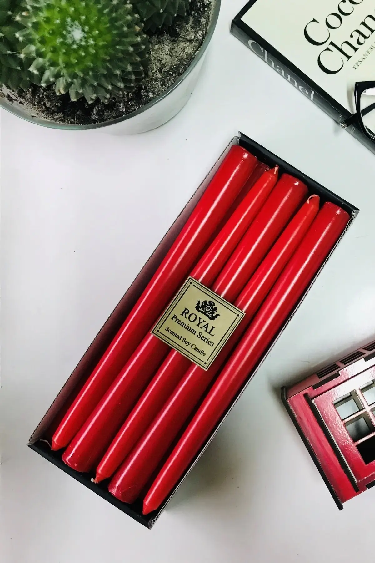 Красный подсвечник свечи 10 шт. романтическое украшение для стола в ресторане