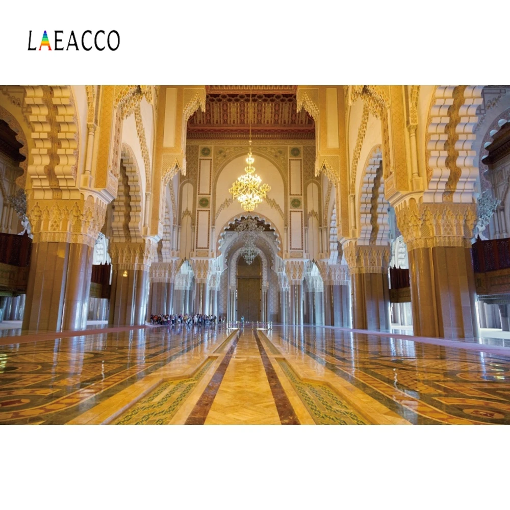Laeacco роскошный дворец узор стены столбы люстра фотографии фоны индивидуальные фотографические фоны для фотостудии