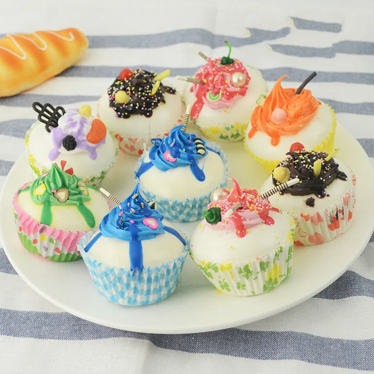Kawaii Детские имитация Еда наполняемое кремом для торта мороженого Десерт Кухня
