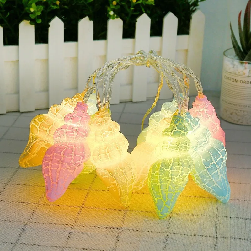 10 LED Conch - Shaped Crack Lamp String Romantic Room Wedding Decoration Night Light Lights Decor | Лампы и освещение