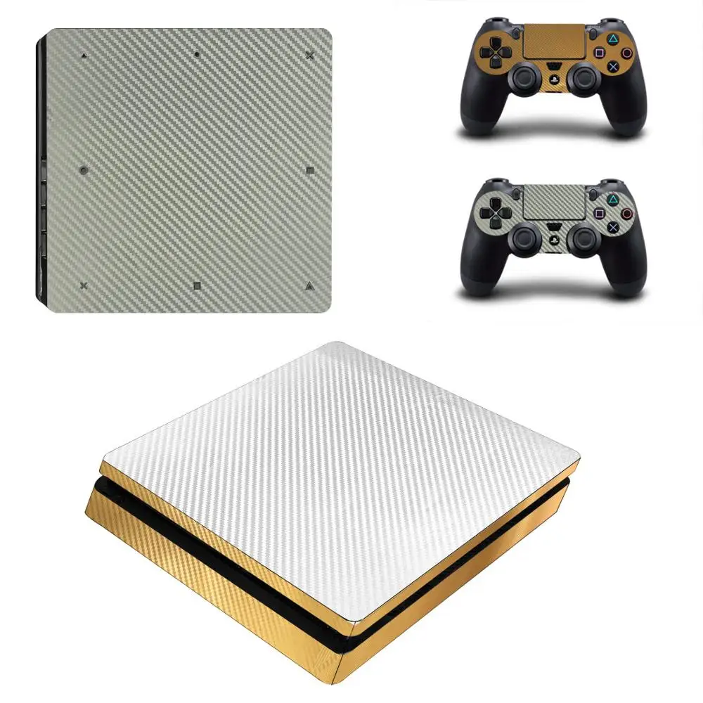 PS4 тонкие наклейки из углеродного волокна Play station 4 тонкий кожи наклейка Стикеры