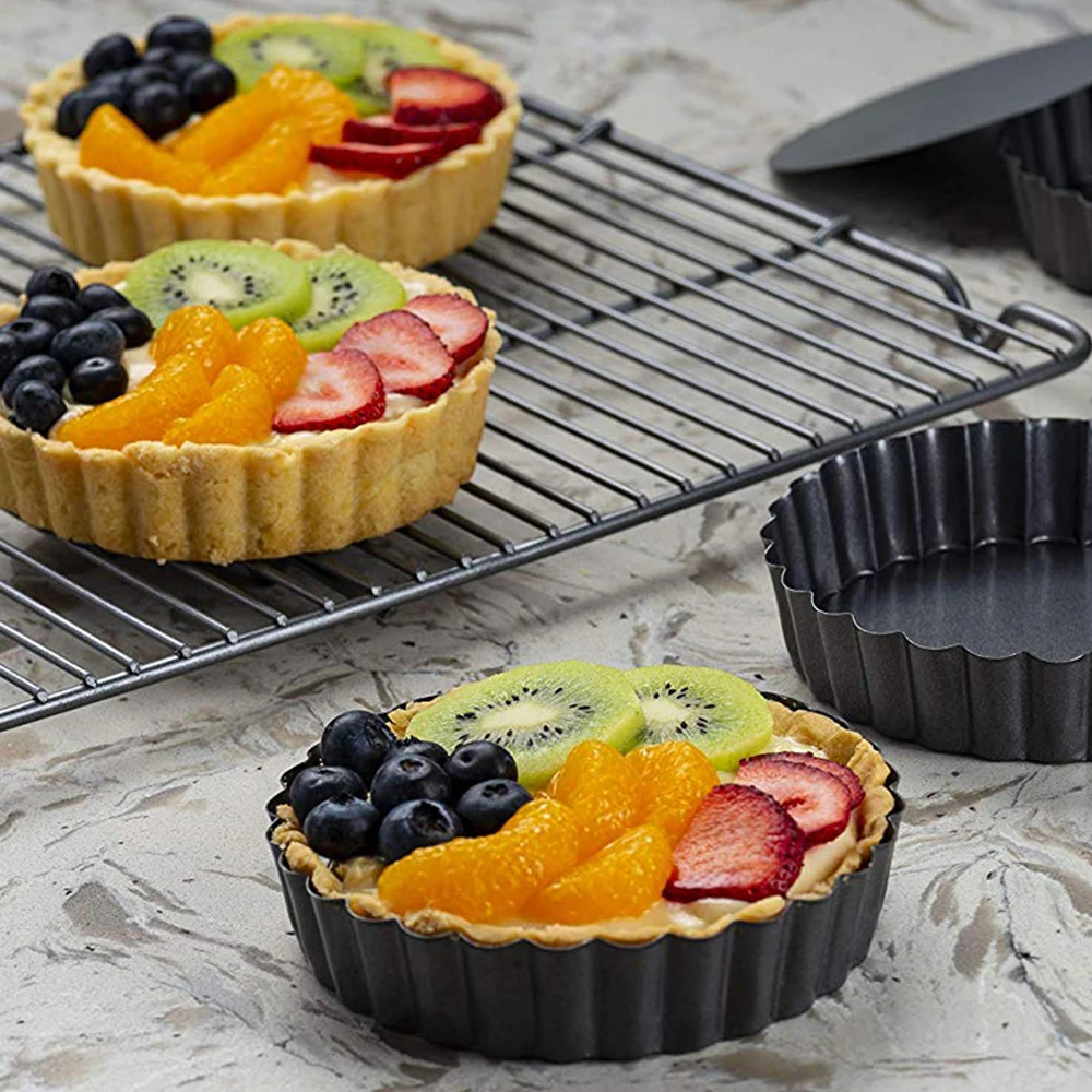 6 шт./компл. мини яйцо противни для пирога пиццы с антипригарным покрытием