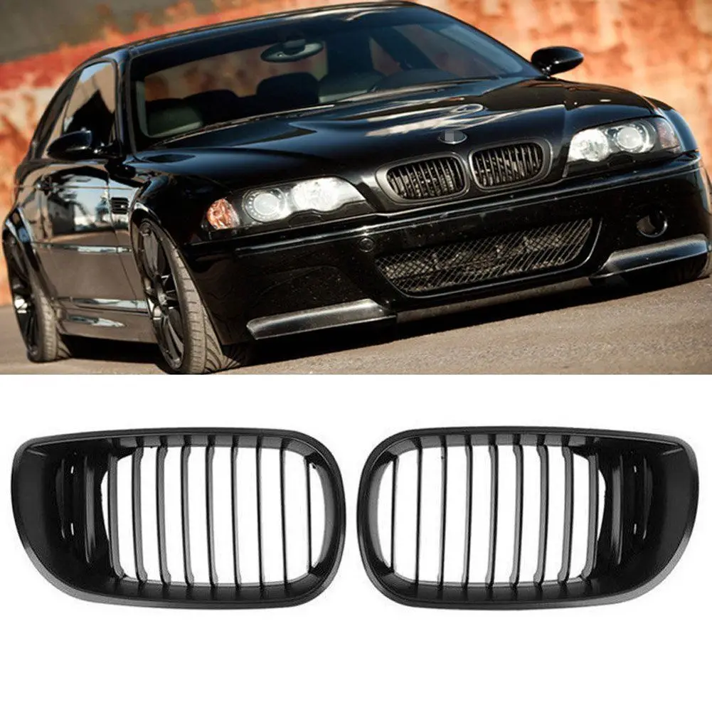 1 пара Передняя почка гриль ABS автомобильные гоночные грили для 3 серии E46 4 двери 02