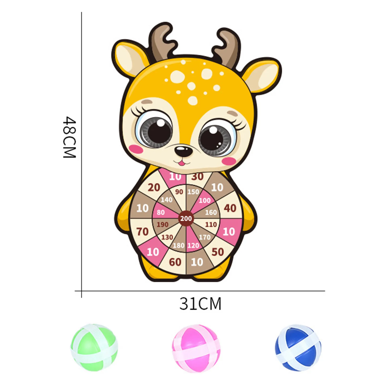 

Kids Toys Cartoon Animal Dart Board Indoor Sports Toy Wall Mounted Dart Sticky Target Ball Games Educational Toys