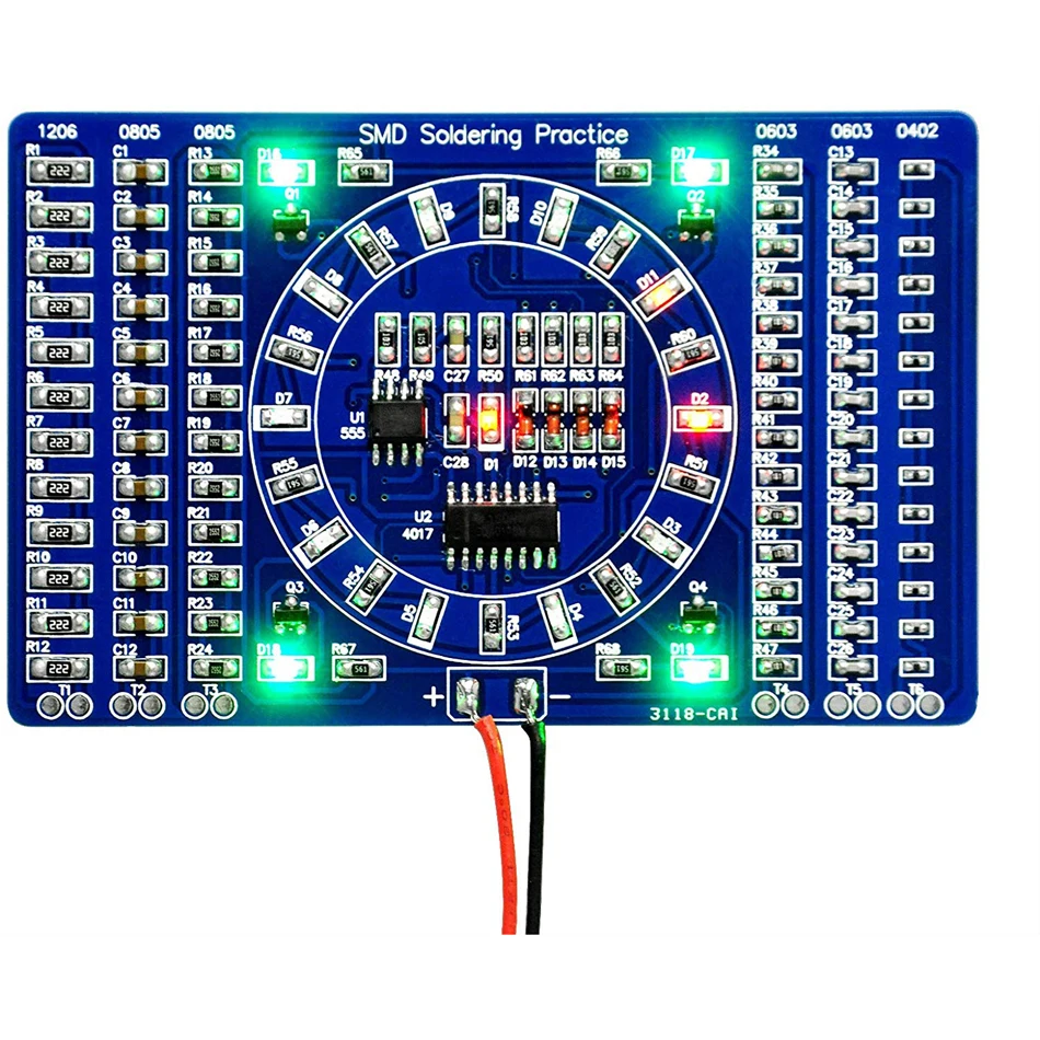 5 шт./лот набор для водяного освещения DIY SMD SMT Сварочная тренировочная плата