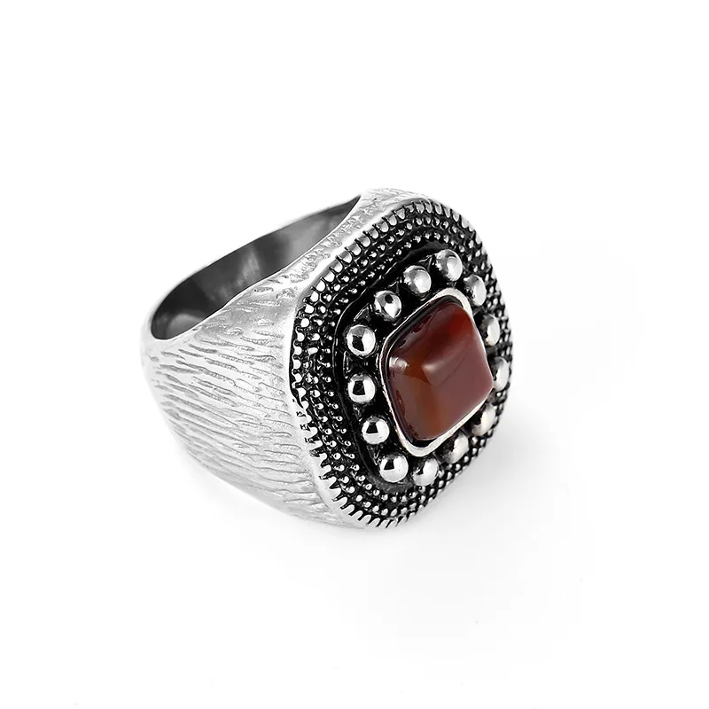 

Wholesale Luxury Finger Rings Casting Accessories Top Grade Titanium Steel Forge Ring Male Fashion Jewelry Birthday Party Gifts