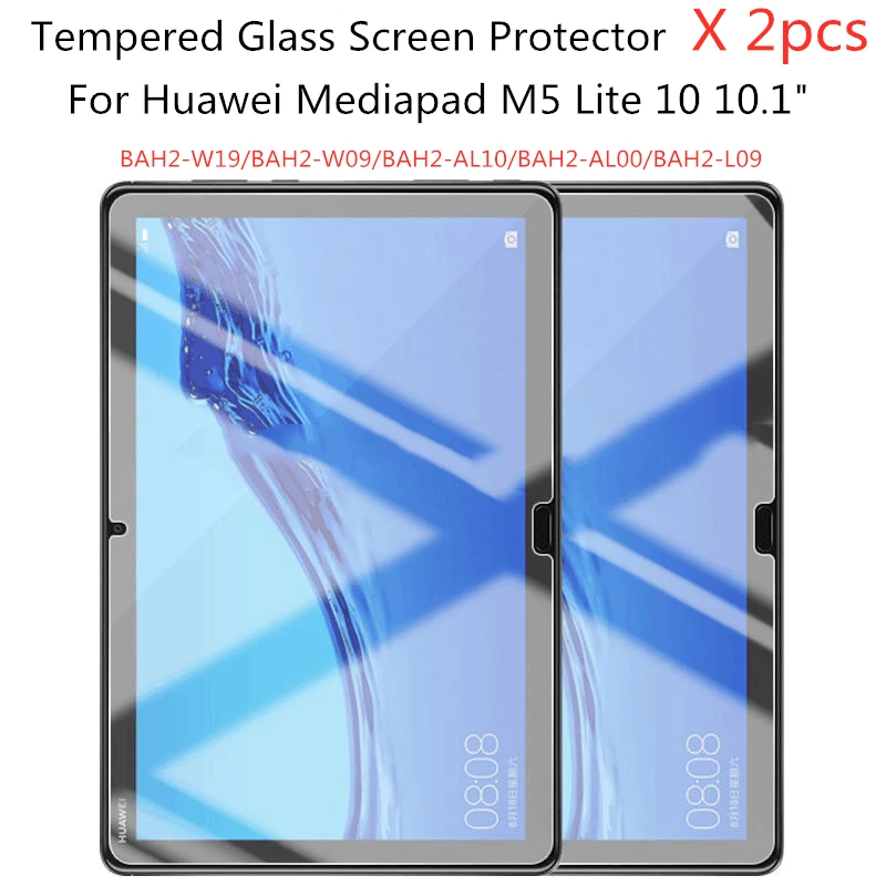 2 шт. 9H закаленное стекло протектор экрана для Huawei MediaPad M5 Lite 10 1 дюймов планшет