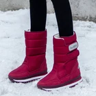 Женские ботинки на платформе, с плюшевой подкладкой, теплые, Нескользящие, водонепроницаемые, до-40 градусов, зима 2021