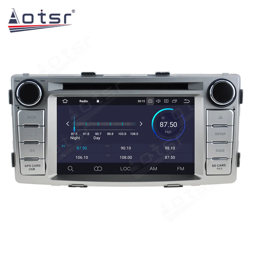 Автомагнитола PX5/PX6 на Android 10 с GPS-навигацией для Toyota Hilux Fortuner 2012-2014