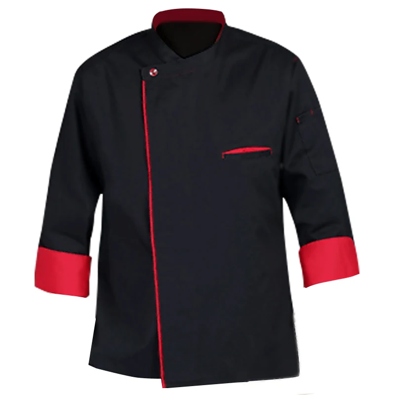 Унисекс пальто для готовки шеф-повара с длинным рукавом мужская и женская одежда
