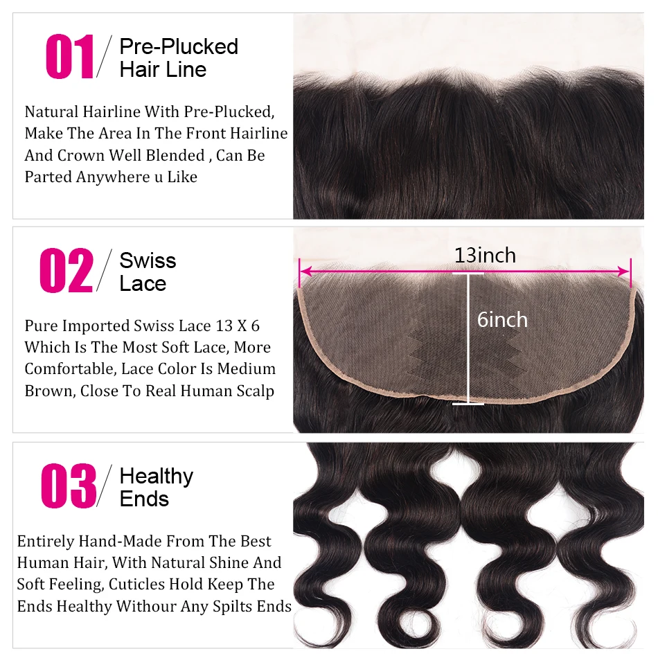 Волосы Unice 13*6 бразильские волнистые кружевные фронтальные волосы с закрытыми