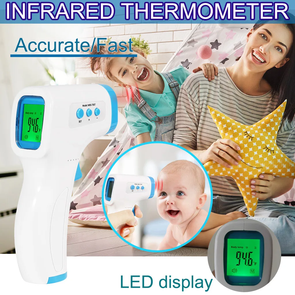 Инфракрасный термометр для обнаружения лба и взрослых детей домашний
