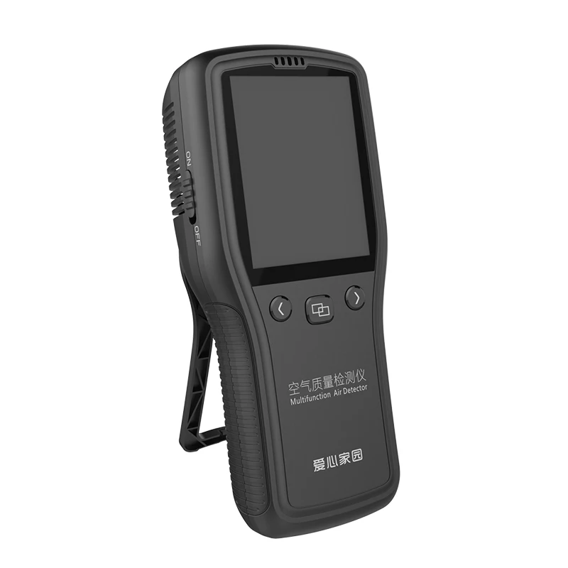 PM2.5 Detector Air Quality Monitor Digital Testing Appliance For Supervising Formaldehyde TVOC PM10 HCHO Black | Инструменты