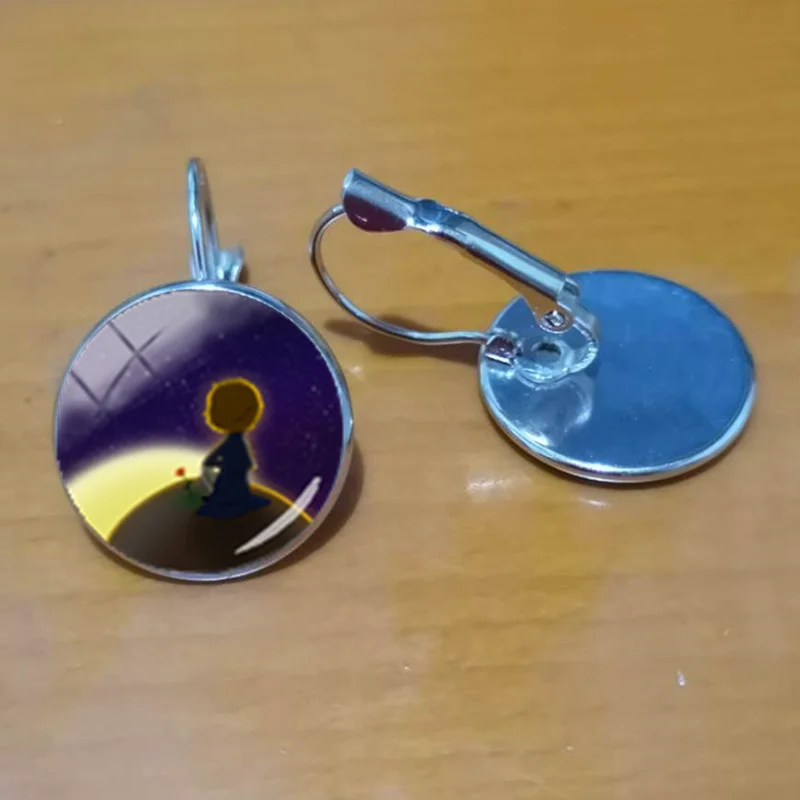 Silver / Новая мода Le Petit Prince Hook Серьги маленькое украшение Маленький принц французский Сказочный Стиль серьги аксессуары - Окраска металла: Silver