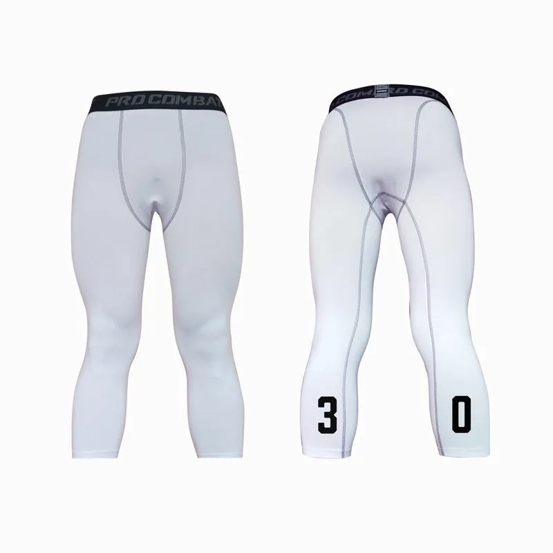 Мужские спортивные быстросохнущие леггинсы облегающие штаны-капри для