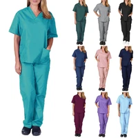 high quality nursing scrubs women uniforms elasticity pet clinic nurse v neck medical doctor work clothing quick drying suit