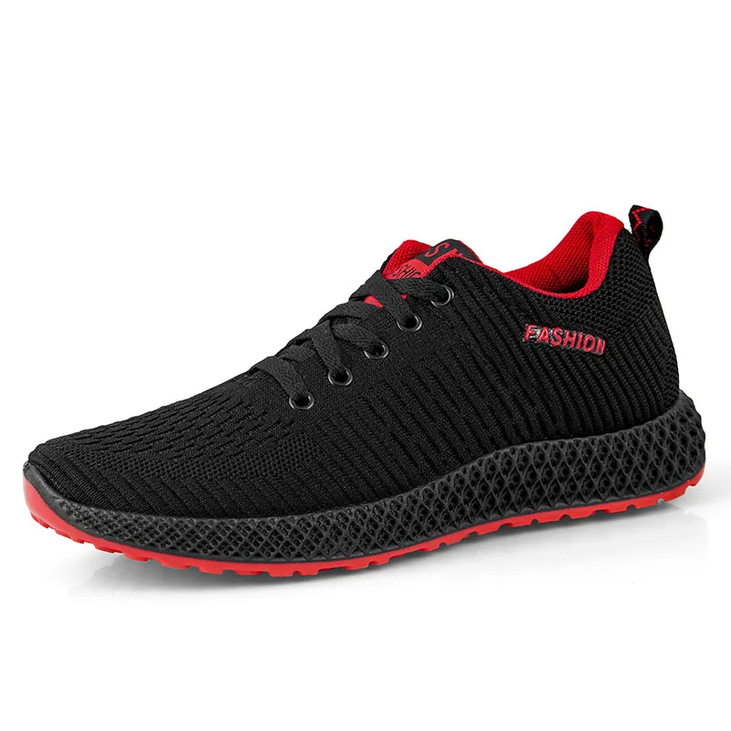 New Simple Brand Men Casual Shoes Lightweight Sneakers Male waterproof PU leather Fashion Zapatillas Footwear Big Szie 35-47 - Цвет: D811-BlackRed