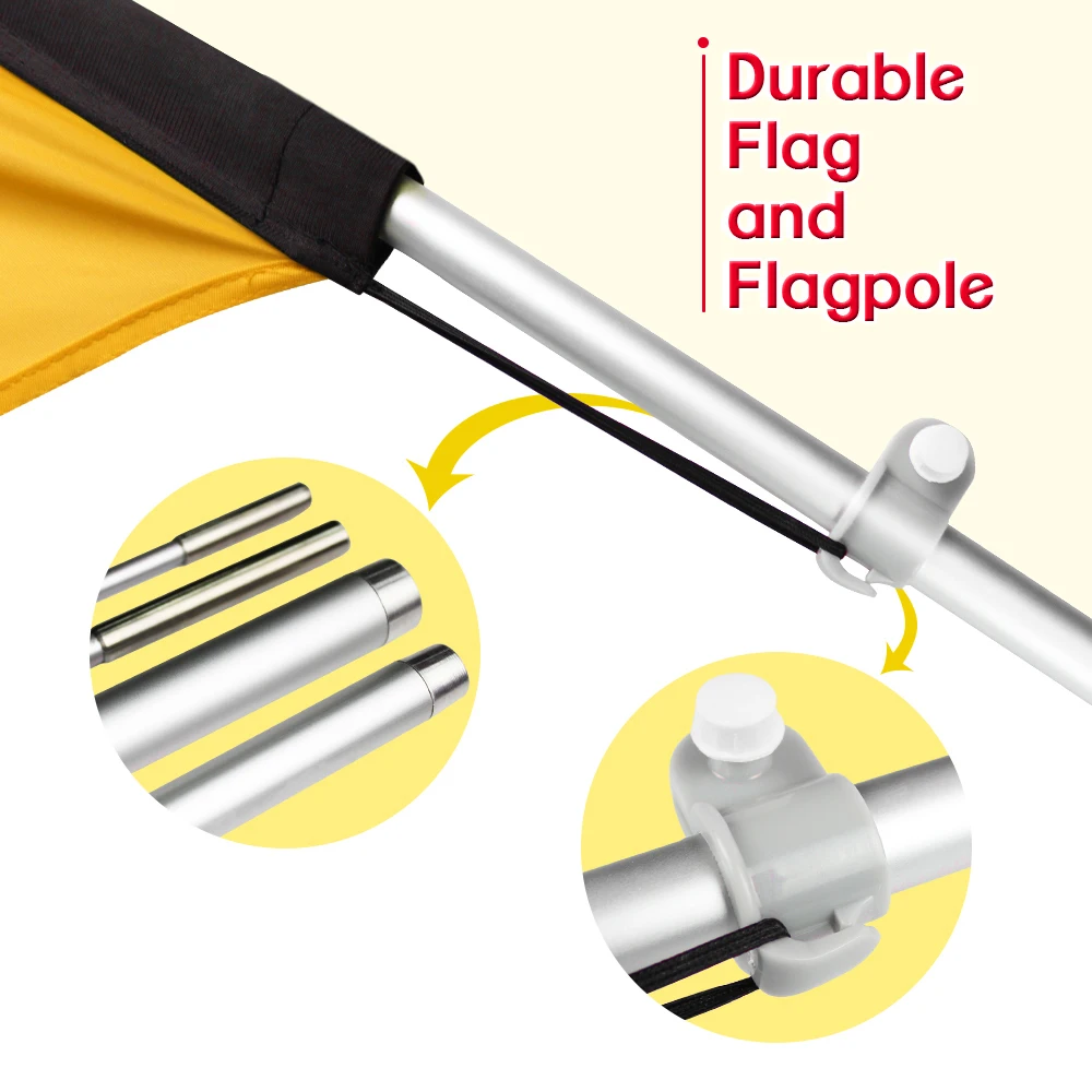 Свупер флаг и комплект с шестом Перо баннер рекламирует бизнесы Еда Пицца Хот-доги Жареный курицы на.