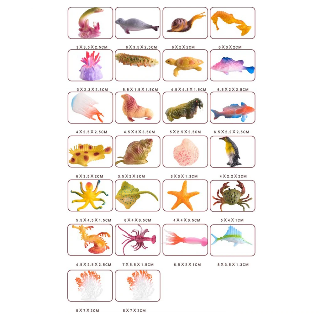 

Simulation Plastic Ocean Animal Model Figures Marine Collection Set For Kids