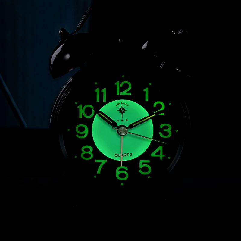 

Retro Silent Alarm Clock Round Modern European Design Digital Loud Alarm Clock for Room Bedroom Office Night Light Home Decor