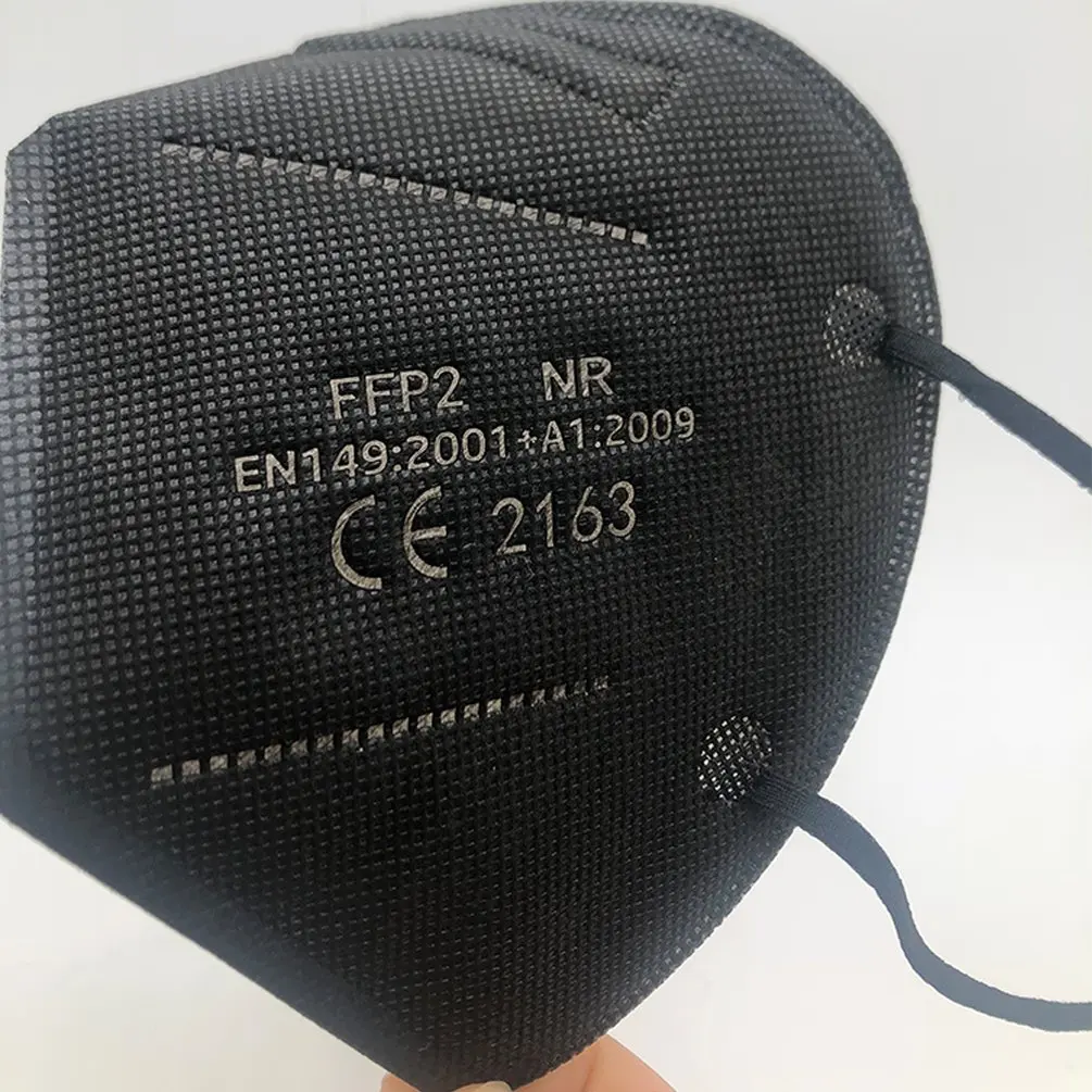 

50-200Pcs Black FFP2 Mask Safety Dust Mouth Face Mask FFP2 Approved Protective Respirators Filter Adult Masks CE Mascarillas