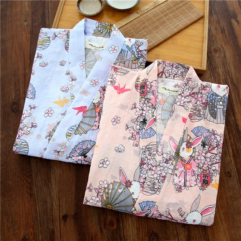 

Japanese Kimono Pajamas Set Cotton Woman Yukata Femme Summer Short Sleeve Short Pants Pijama Kimono Mujer Home Serve Suit Loose