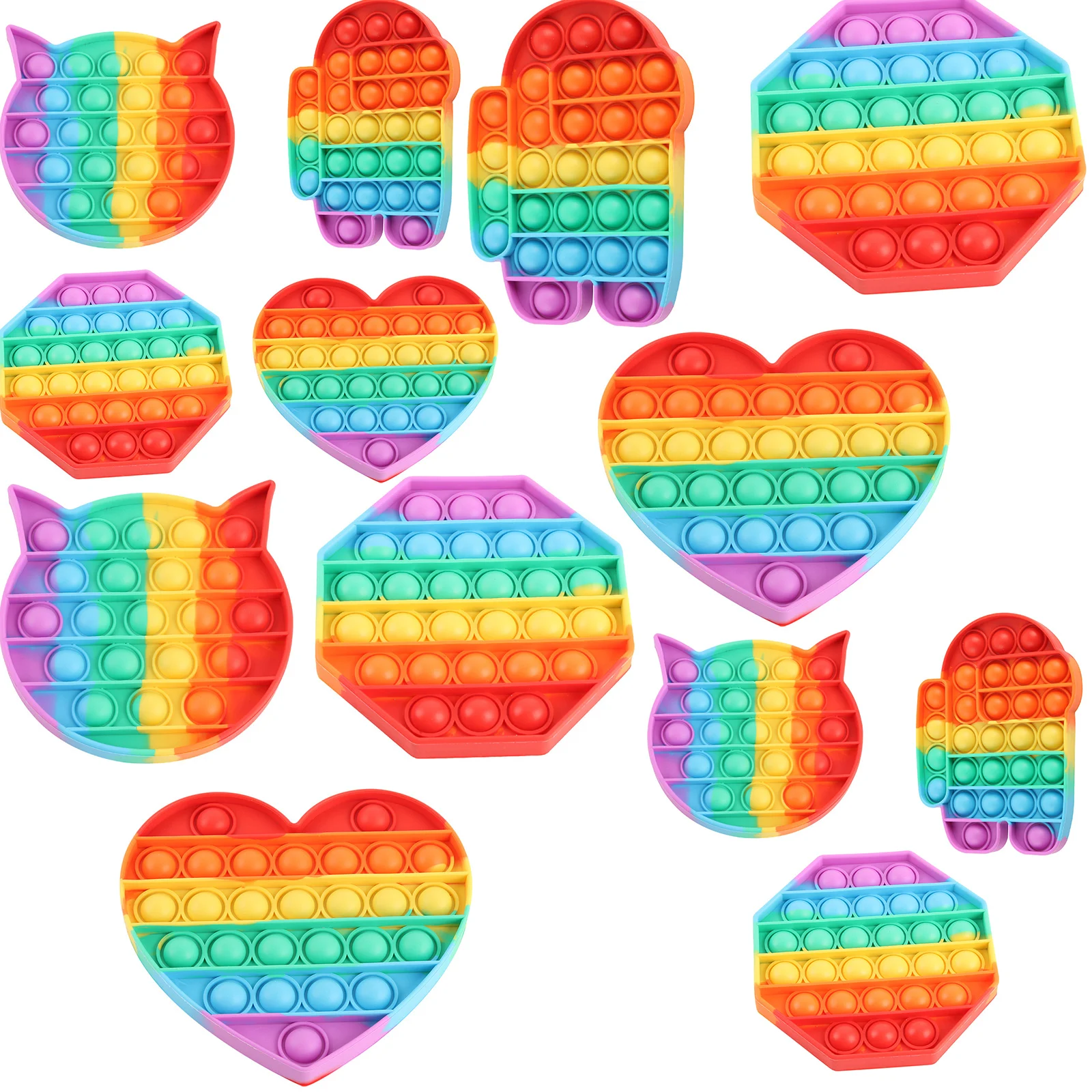 

4 шт., радужные игрушки-антистресс для детей