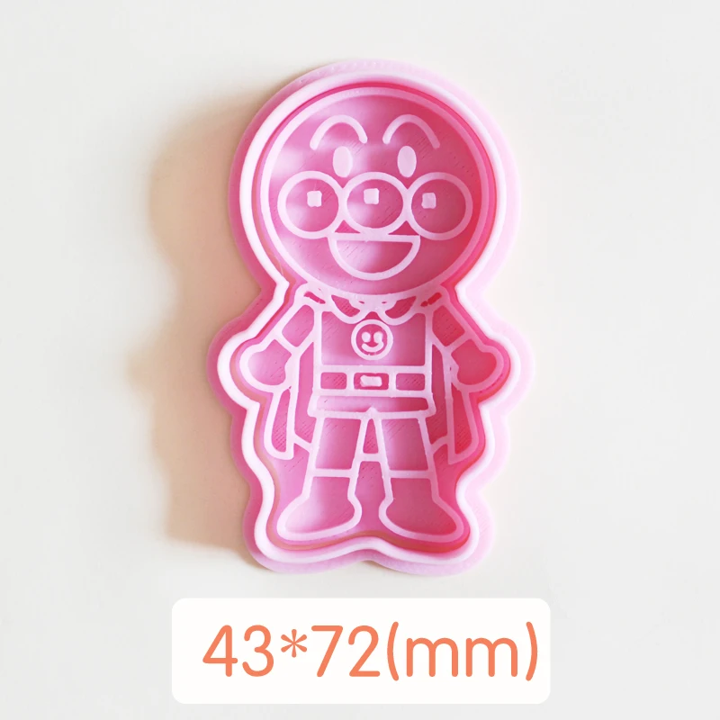 

A Set Anpanman Cookie Cutter 3d Pressing Type Baking Tool Home Baking Cookie Mold Cartoon Anime Cookie Mold Kitchen Supplies