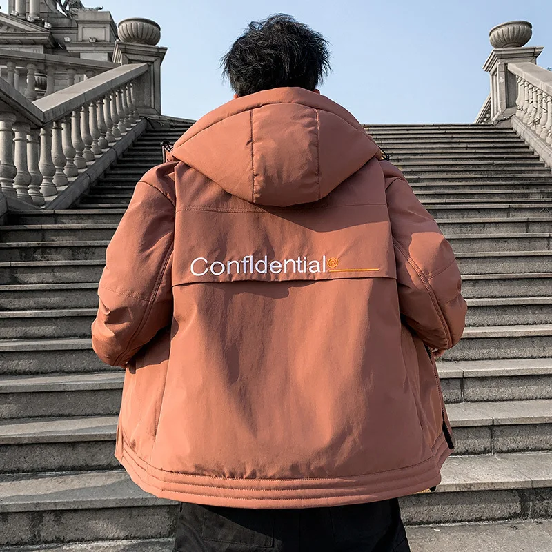 Men's Warm Jacket 2020 Plus Cotton Thicken Men Large Size Cotton Jacket Slim Hooded Short Cotton Coat Trendy Brand Men Clothing