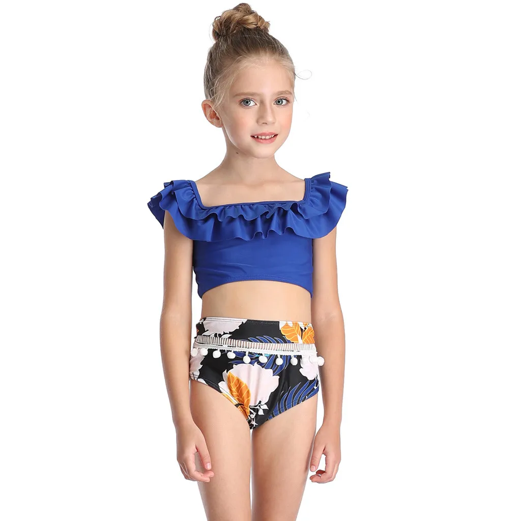 Раздельный купальник с оборками для девочек и родителей | Детская одежда обувь