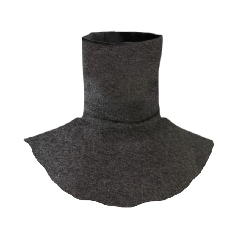 

Women Men Simple Solid Color Dickey False Fake Collar Turtleneck Detachable Cotton Half Top High Neck Cover Loop Scarf