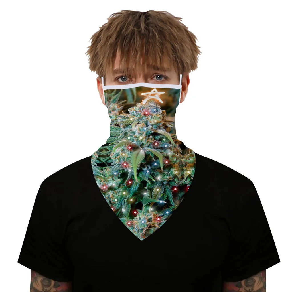 

Christmas Print Outdoor Seamless Riding Mask Neck Multipurpose Protection Mask Motorcycle Earmuffs Headband Magic Scarf NeckTube