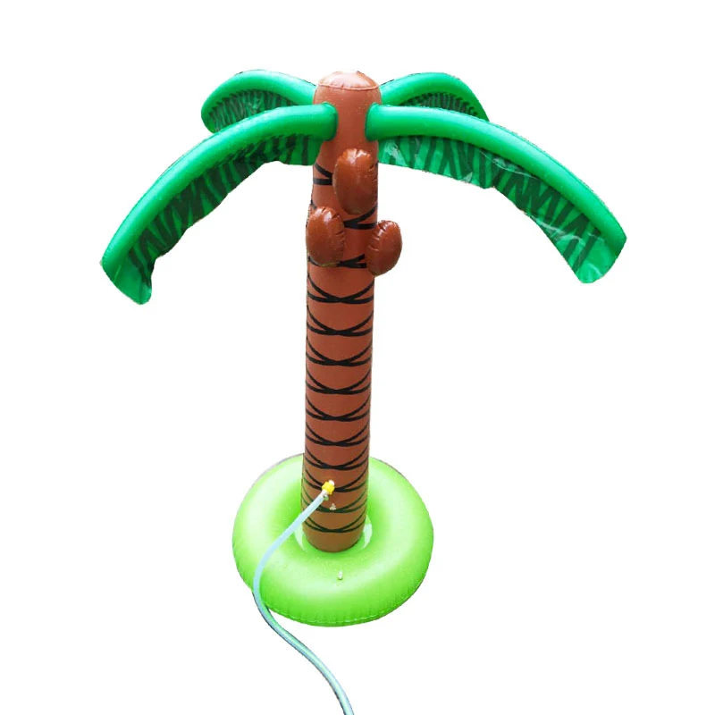 

Splash Toy Inflatable Coconut Tree Sprinkler with PVC Tube for Kids Wading Pool Water Toy for Outdoor Party 61in Tall LDF668