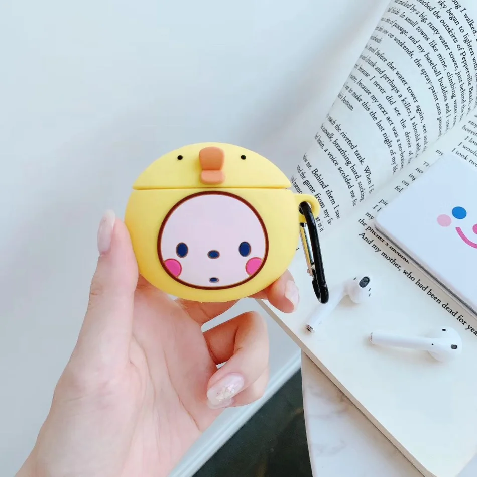 576E 3D чехол для наушников Airpods чехол силиконовый милый чехол с изображением животного для Airpods 2 Чехол японские суши куколные столовые принадлежности крышка с брелком - Цвет: 576E