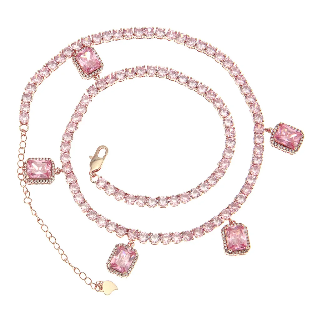 

Цепь стразы в стиле хип-хоп для мужчин, теннисная цепь, сверкающее ожерелье рэпера, ювелирное изделие, аксессуары для рождественской вечери...