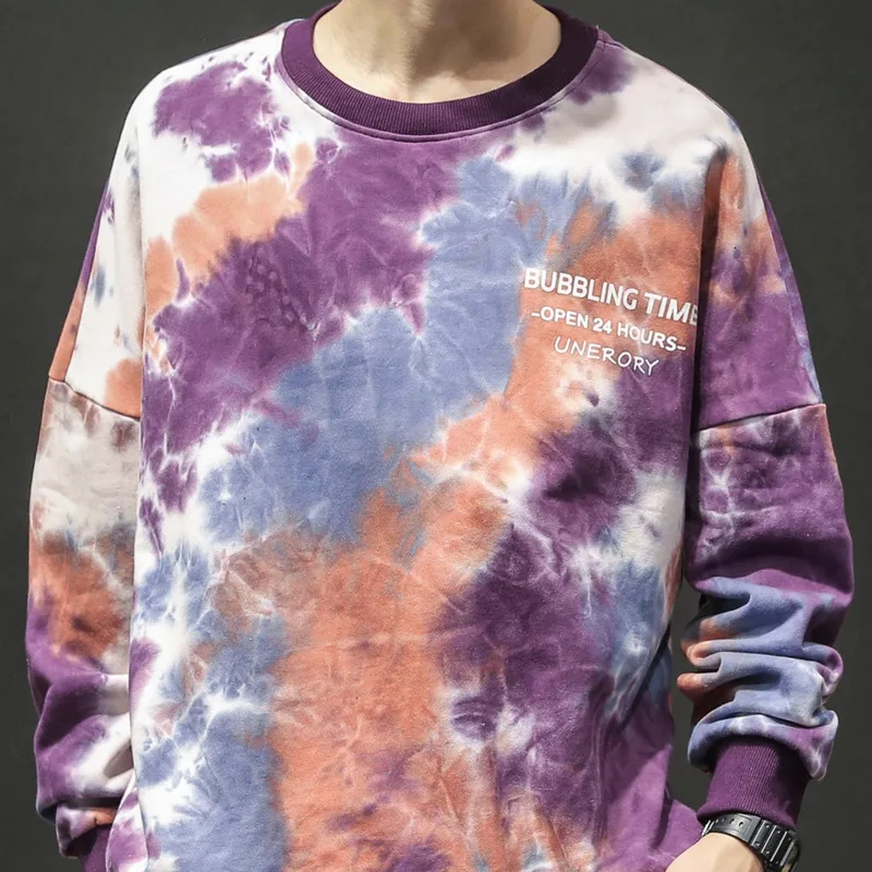 Мужская толстовка с круглым вырезом Повседневная Свободная хлопковая