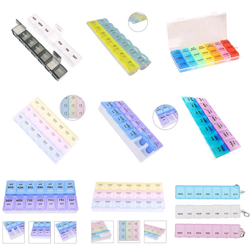 

7/14/21/28 Grids 7Days Weekly Pill Case Medicine Tablet Dispenser Organizer Pill Box Splitters Pill Storage Organizer Container
