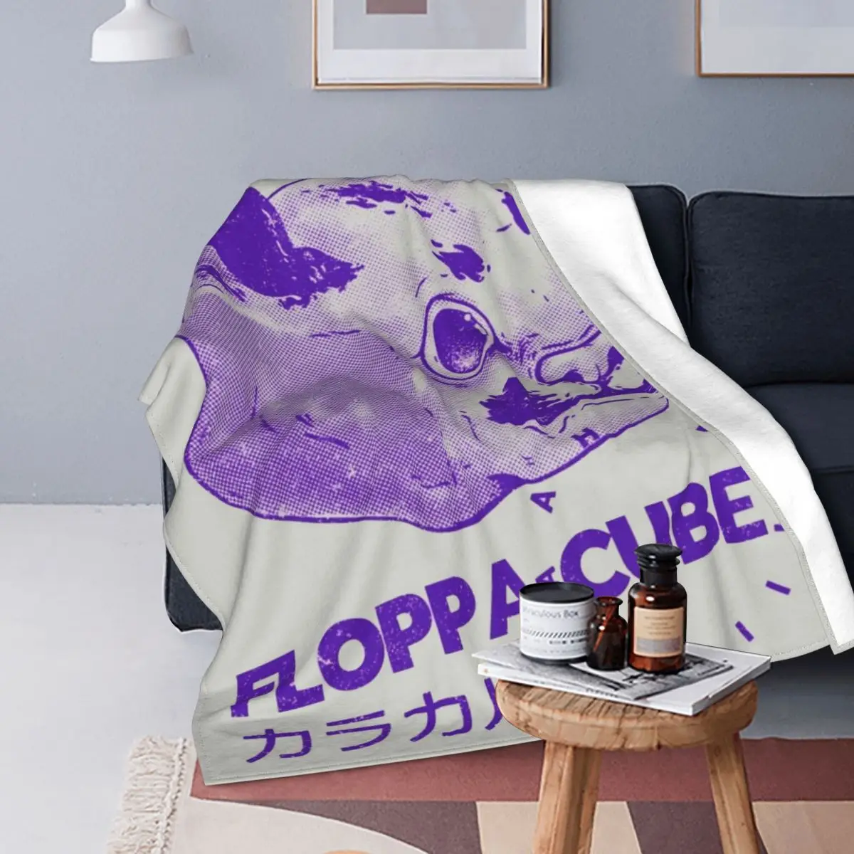 

Big Floppa Cube Blanket Japanese Cat Fleece For Photo Shoot Blanket Soft Fashion Cute Bedspread